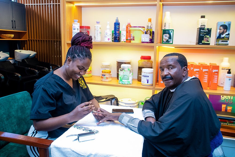 Kwetu Spa and barbershop interior